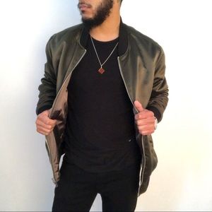 Five Four Reversible Green/Brown Bomber Jacket